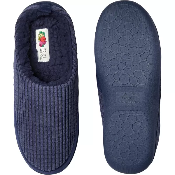 imageFruit of the Loom Mens Fleece Waffle Clog  Comfortable Memory Foam Sole IndoorOutdoor Machine WashableNavy
