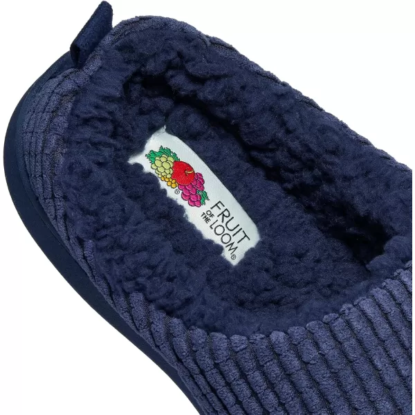 imageFruit of the Loom Mens Fleece Waffle Clog  Comfortable Memory Foam Sole IndoorOutdoor Machine WashableNavy