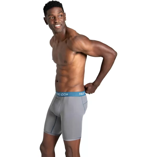 imageFruit of the Loom Mens Getaway Boxer Briefs Lightweight Breathable Fabric Quick Dry ampamp Odor ControlLong Leg  Assorted Colors