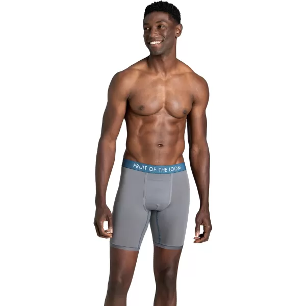 imageFruit of the Loom Mens Getaway Boxer Briefs Lightweight Breathable Fabric Quick Dry ampamp Odor ControlLong Leg  Assorted Colors