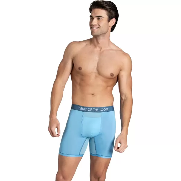 imageFruit of the Loom Mens Getaway Boxer Briefs Lightweight Breathable Fabric Quick Dry ampamp Odor ControlRegular Leg  Assorted Colors