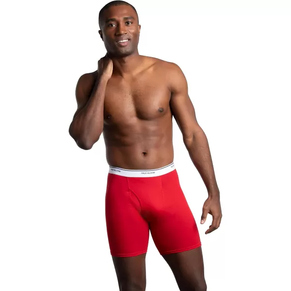 imageFruit of the Loom Mens Lightweight Active Cotton Blend UnderwearBoxer Brief  8 Pack  Assorted Colors