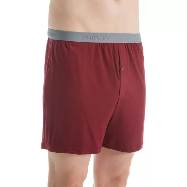 imageFruit of the Loom Mens Premium TagFree Cotton Underwear Regular ampamp Big ManBoxer  4 Pack  Knit Assorted