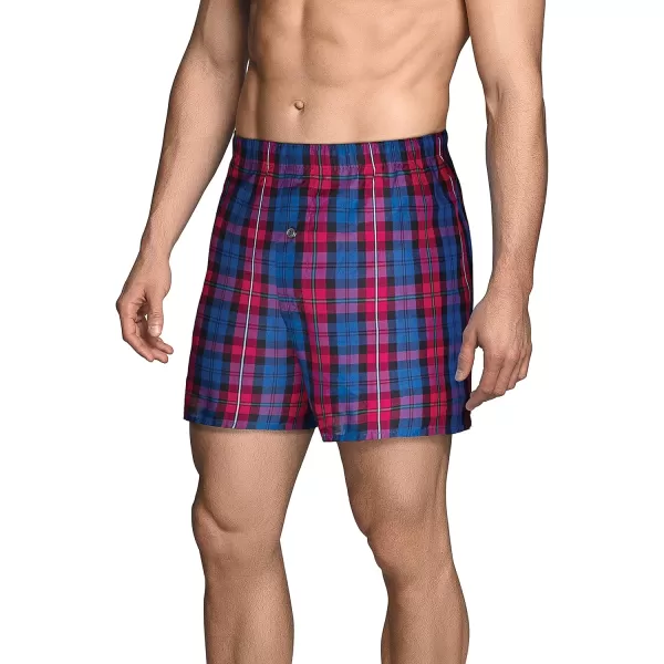 imageFruit of the Loom Mens Premium TagFree Cotton Underwear Regular ampamp Big ManBoxer  8 Pack  KnitWoven Assorted