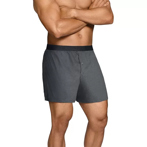 imageFruit of the Loom Mens Premium TagFree Cotton Underwear Regular ampamp Big ManBoxer  8 Pack  KnitWoven Assorted