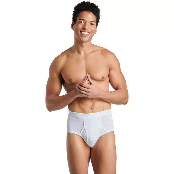 imageFruit of the Loom Mens Premium TagFree Cotton Underwear Regular ampamp Big ManBrief  6 Pack  White