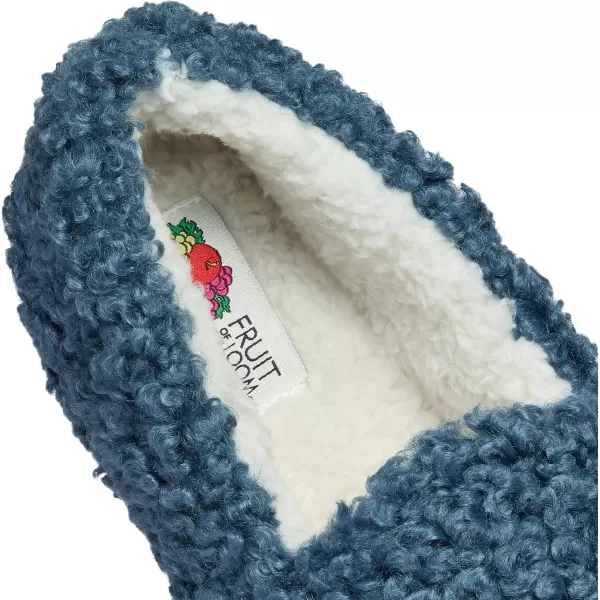 imageFruit of the Loom Womens Berber Loafer SlipperBlue