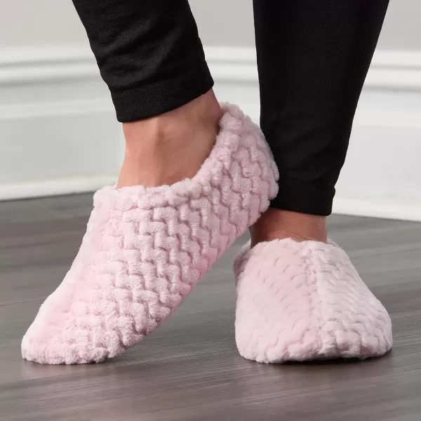 imageFruit of the Loom Womens Chevron Closed Back Slipper  Comfortable Memory Foam Sole IndoorOutdoor Machine WashablePink