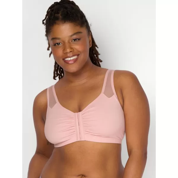 imageFruit of the Loom Womens Comfort Front Close Sport Bra with Mesh StrapsBlushing Rose