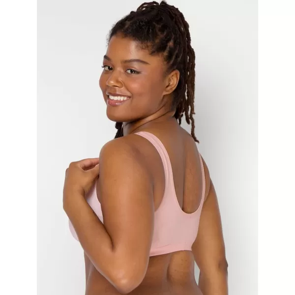 imageFruit of the Loom Womens Comfort Front Close Sport Bra with Mesh StrapsBlushing Rose