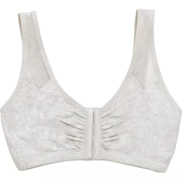 imageFruit of the Loom Womens Comfort Front Close Sport Bra with Mesh StrapsHeather Grey