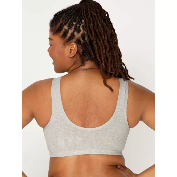 imageFruit of the Loom Womens Comfort Front Close Sport Bra with Mesh StrapsHeather Grey