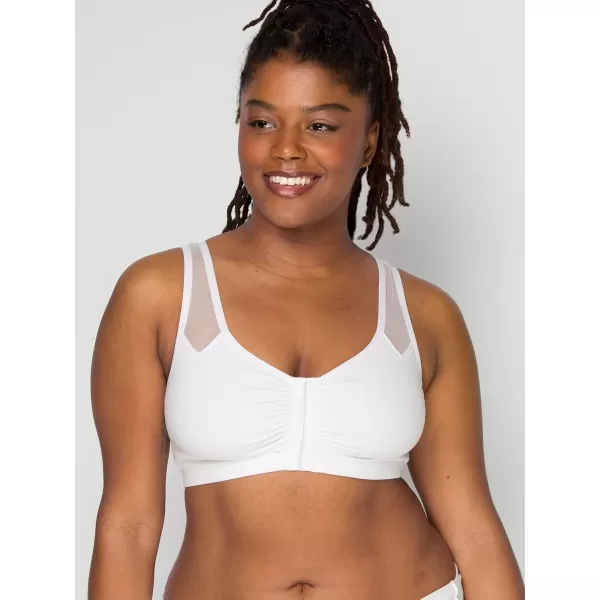 imageFruit of the Loom Womens Comfort Front Close Sport Bra with Mesh StrapsWhite