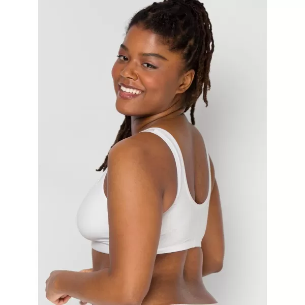 imageFruit of the Loom Womens Comfort Front Close Sport Bra with Mesh StrapsWhite