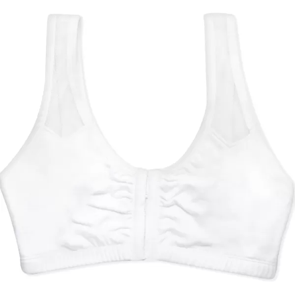 imageFruit of the Loom Womens Comfort Front Close Sport Bra with Mesh StrapsWhite