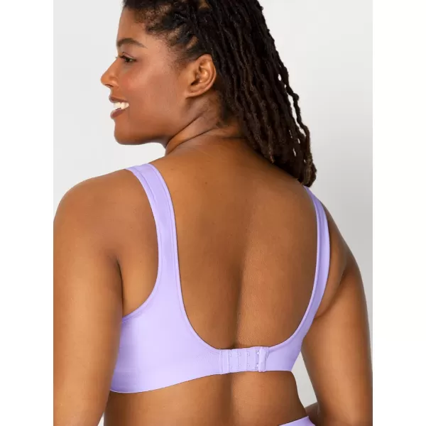 imageFruit of the Loom Womens Everyday Smooth Wireless Bra Full Coverage Shaper Bralettes with Strategic Support for ComfortLilac WhisperWhite