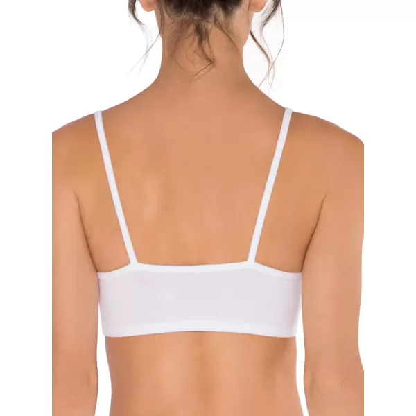 imageFruit of the Loom Womens Spaghetti Strap Cotton Pull Over 3 Pack Sports BraBlackWhiteRed Hot
