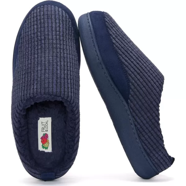 imageFruit of the Loom Mens Fleece Waffle Clog  Comfortable Memory Foam Sole IndoorOutdoor Machine WashableNavy