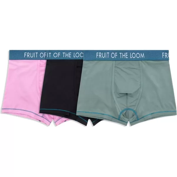 imageFruit of the Loom Mens Getaway Boxer Briefs Lightweight Breathable Fabric Quick Dry ampamp Odor ControlTrunk  Assorted Colors