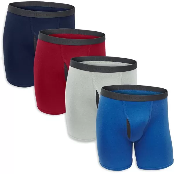 imageFruit of the Loom Mens Premium TagFree Cotton Underwear Regular ampamp Big ManBoxer Brief  4 Pack  Assorted