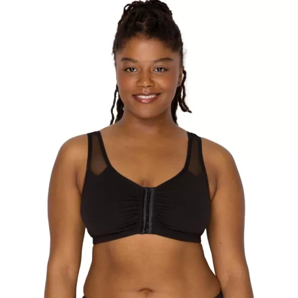 imageFruit of the Loom Womens Comfort Front Close Sport Bra with Mesh StrapsBlack Hue