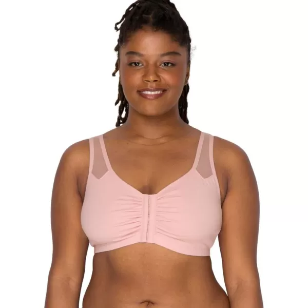 imageFruit of the Loom Womens Comfort Front Close Sport Bra with Mesh StrapsBlushing Rose