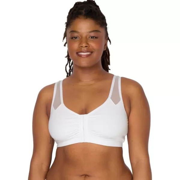 imageFruit of the Loom Womens Comfort Front Close Sport Bra with Mesh StrapsWhite