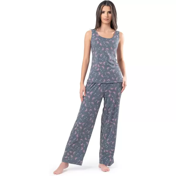 imageFruit of the Loom womens Breathable Tank Top Pant and Cardigan Sleep SetFloral Print