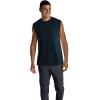 imageFruit of the Loom Mens EverSoft Cotton Sleeveless Moisture Wicking TShirts with Odor ControlMuscle  2 Pack  Black Heather