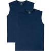 imageFruit of the Loom Mens EverSoft Cotton Sleeveless Moisture Wicking TShirts with Odor ControlMuscle  2 Pack  Navy