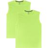 imageFruit of the Loom Mens EverSoft Cotton Sleeveless Moisture Wicking TShirts with Odor ControlMuscle  2 Pack  Safety Green