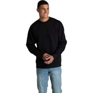 imageFruit of the Loom Mens Crafted Comfort Fleece Crewneck Sweatshirts ampamp Pullover Hoodies Super Soft Cotton Blend Sizes S2X Midnight Black Large