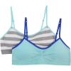 imageFruit of the Loom Girls Seamless Trainer Bra with Removable Modesty PadsMedium StripeSoft Blue