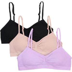 imageFruit of the Loom Girls Seamless Trainer Bra with Removable Modesty PadsStellar OrchidRose ShadowBlack