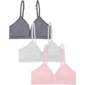 imageFruit of the Loom Girls Soft and Smooth Training BraBlush RoseGrey HeatherCharcoal Heather