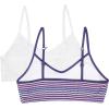 imageFruit of the Loom Girls Bra with Removable Cookies 2packHappy StripeWhite