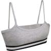 imageFruit of the Loom Girls Cotton Spaghetti Strap Sport BraGrey StripeGreyWhite