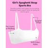 imageFruit of the Loom Girls Cotton Spaghetti Strap Sport BraLentilMangoPinkWhite