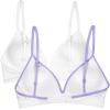 imageFruit of the Loom Girls Seamless Soft Cup Bra 2PackSparkling StarWhite