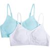 imageFruit of the Loom Girls Bra with Removable Cookies 2packWhiteSoft Blue