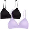 imageFruit of the Loom Girls Seamless Soft Cup Bra 2PackLilac WhisperBlack Hue