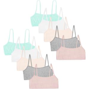 imageFruit of the Loom Big Girls Training Bra Value Packs available in Cotton ampamp SeamlessMintPinkGreyWhiteNude