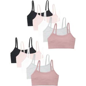 imageFruit of the Loom Big Girls Training Bra Value Packs available in Cotton ampamp SeamlessRose ShadowPremium PlumWhiteGrey HeatherBlack