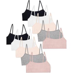 imageFruit of the Loom Big Girls Training Bra Value Packs available in Cotton ampamp SeamlessWhiteGreyNudeBlackBlush Rose