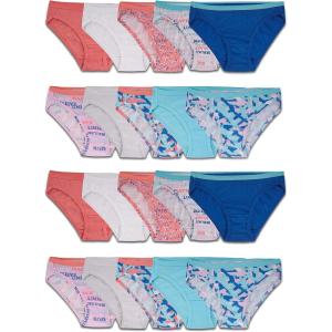 imageFruit of the Loom Girls Cotton Bikini Underwear Multipacks20 Pack  Fashion Assorted