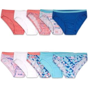 imageFruit of the Loom Girls Cotton Bikini Underwear10 Pack  Fashion Assorted 2