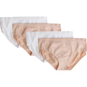 imageFruit of the Loom Girls Stretch Seamless Bikini BriefsSandWhite 4pack