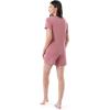 imageFruit of the Loom Womens Short Sleeve Tee and Short 2 Piece Sleep SetAntique Heather Blush