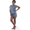 imageFruit of the Loom Womens Short Sleeve Tee and Short 2 Piece Sleep SetBlue Stripe