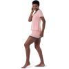 imageFruit of the Loom Womens Short Sleeve Tee and Short 2 Piece Sleep SetSoft Pink